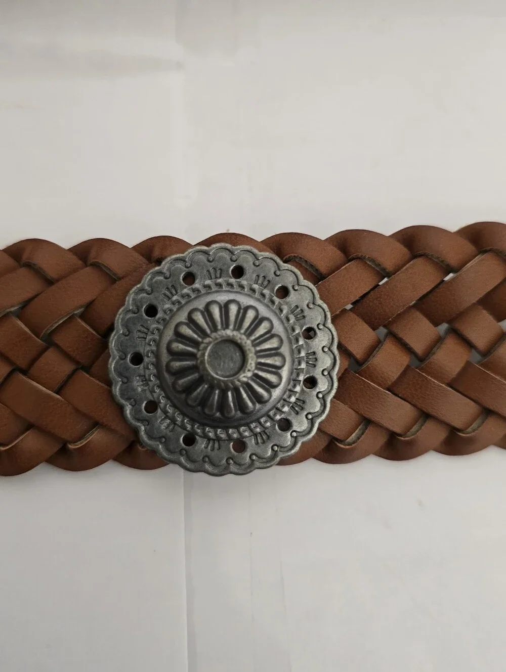 new ALTAR'D STATE S/M Braided Western Boho Concho Belt Antique Accents